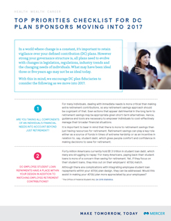 Top Priorities for DC Plan Sponsors in 2017